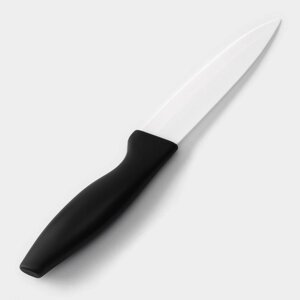 Нож керамический Доляна "Тень", лезвие 10,5 см, цвет чёрный