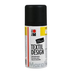 Краска по ткани (аэрозоль) 150 мл, Marabu Textil Design, для мелков, цвет чёрный (акриловая)