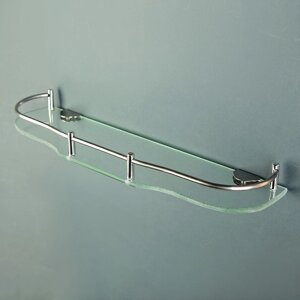 Полка для ванной комнаты, 40114 см, металл, стекло