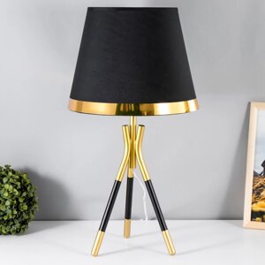 Настольная лампа "Венеция" E27 40Вт черно-золотой 28х28х50 см