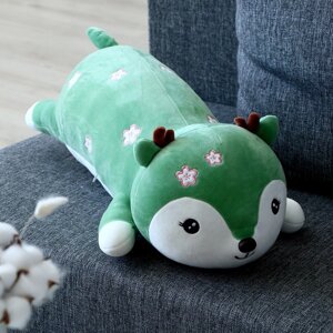 Мягкая игрушка-подушка "Олененок", 60 см, цвет зеленый