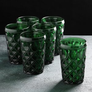 Набор стаканов "Варьете", 465 мл, 8,514 см, 6 шт, цвет зелёный