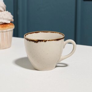 Чашка кофейная "Pearl" 90мл, бежевая, фарфор