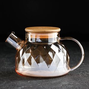 Чайник заварочный с металлическим ситом "Круиз", 800 мл, цвет золотой