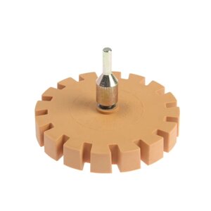 Круг шлифовальный резиновый ТУНДРА, TURBO, для очистки от клея, ценников, скотча, 16 х 6 мм 738688