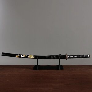 Сувенирное оружие "Катана на подставке", ножны с драконами, 96 см