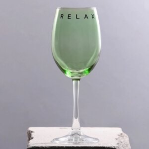 Бокал для вина "Relax", 360 мл зеленый