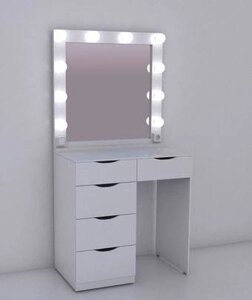 SV-02 W Стол макияжный со встроенным зеркалом и подсветкой (белый)