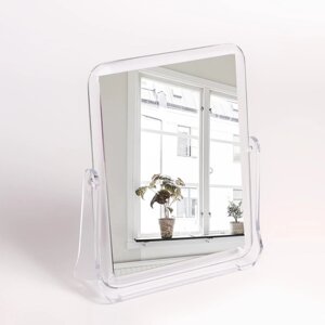 Зеркало настольное с увеличением, зеркальная поверхность 12 15 см, цвет прозрачный