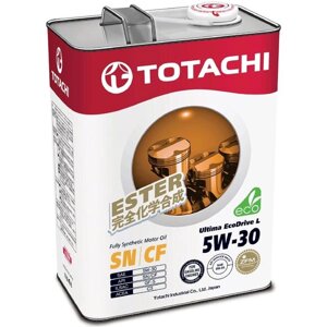 Масло моторное Totachi Ultima EcoDrive L Fully Synthetic SN/CF 5W-30, 4 л