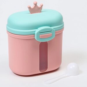 Контейнер для хранения детского питания "Корона", 360 гр., цвет розовый