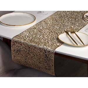 Дорожка на стол Доляна "Манифик", 30150 см, цвет золотой