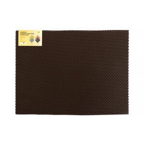 Универсальный ева-коврик Eco-cover, Соты 50 х 67 см, коричневый