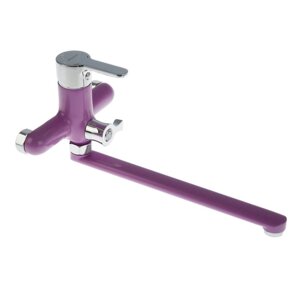 Смеситель для ванны Accoona A7167S, однорычажный, с длинным изливом, 30 см, фиолетовый