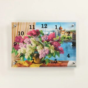 Часы настенные, серия: Цветы, "Пейзаж", 25 x 35