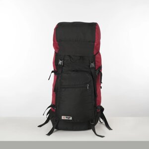 Рюкзак туристический, 60 л, отдел на шнурке, наружный карман, 2 боковые сетки, цвет чёрный