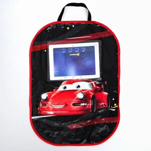 Незапинайка на автомобильное кресло с карманом для планшета "Лучший гонщик"