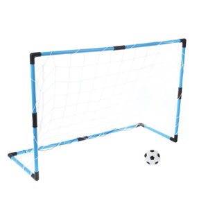 Ворота футбольные "Весёлый футбол", сетка, мяч d=14 см, размер ворот 98х34х64 см, МИКС