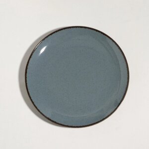 Тарелка "Pearl", d=25 см, синяя, фарфор