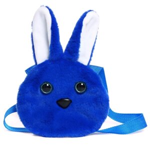 Мягкая игрушка-сумка "Зайчик", цвет синий