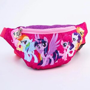 Cумка на пояс My Little Pony , 25*6*13, отд на молн, без подклада, малиновый