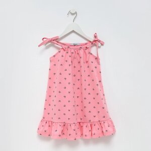 Платье для девочки, цвет розовый/чёрный, рост 98