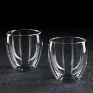 Набор стаканов с двойными стенками Magistro, 200 мл, 2 шт, 8,38,2 см