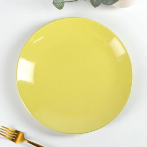 Тарелка обеденная Доляна "Пастель", d=27 см, цвет жёлтый