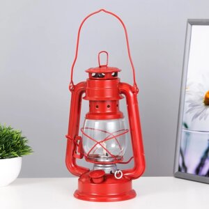 Керосиновая лампа декоративная красный 11,5х15х23 см