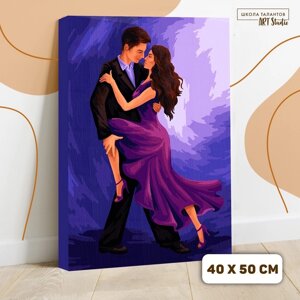 Картина по номерам на холсте с подрамником "Страстный танец" 40*50 см