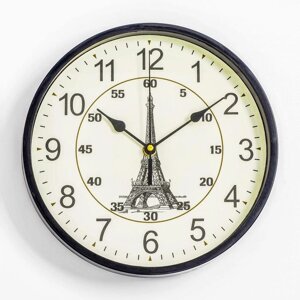 Часы настенные "Париж", d=25 см, ААА, 24х4х11 см