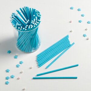 Палочки для кейкпопсов, 100,2 см, 100 шт, цвет синий