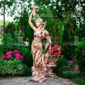 Скульптура Девушка с павлином