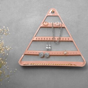 Органайзер для украшений "Треугольник", цвет розовый, 29*25*5 см