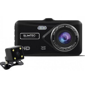 Видеорегистратор Slimtec Dual X5, 2 камеры, 4" обзор 170°, 1920x1080