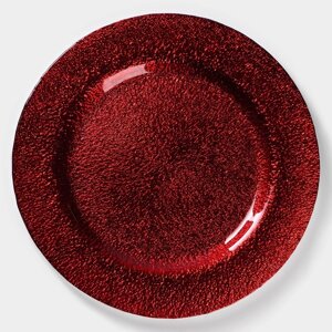 Тарелка подстановочная "Карамель. Красный" 32,5х2,5 см
