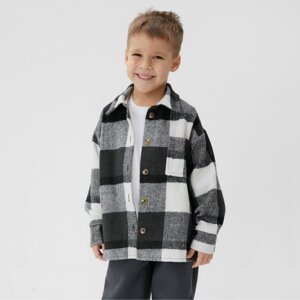 Рубашка детская KAFTAN утеплённая, цвет серый, размер 32 (110-116 см)