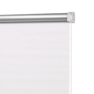 Рулонная штора блэкаут "Штрих белый", 180х175 см, цвет белый