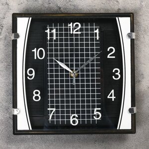 Часы настенные, серия: Классика, "Матао", чёрные, 23х23 см
