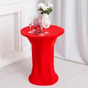 Чехол на стол, цв. красный, 60*120 см, 100% эластан