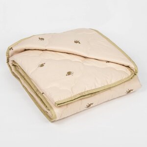 Одеяло всесезонное Адамас "Верблюжья шерсть", размер 140х205 5 см, 300гр/м2, чехол тик