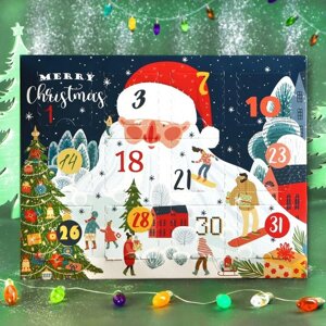 Адвент календарь с шоколадом " Поздравление Деда мороза", 12х5 г