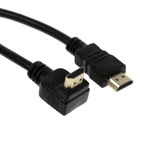 Кабель HDMI Cablexpert, HDMI (m)-HDMI (m), вер. 1.4, 3 м, 19M/19M, угловой, черный