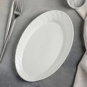 Тарелка обеденная Magistro "Блик", 2516,51,5 см, цвет белый