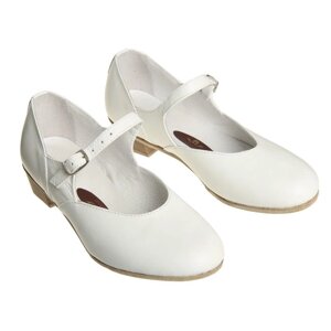 Туфли народные женские, длина по стельке 21,5 см, цвет белый