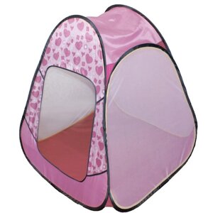Палатка детская игровая "Радужный домик" 80х55х40. Принт "Пуговицы на розовом".