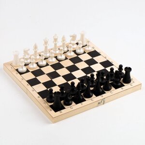 Шахматы "Пешка" (доска дерево 29х29 см, фигуры пластик. король h=7.2 см, пешка h=4 см)