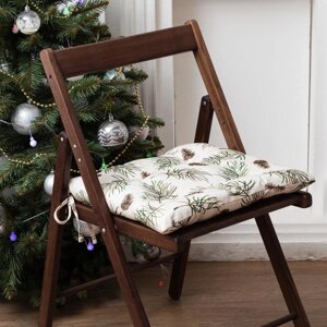 Сидушка на стул "Этель" Christmas tree 42х42см, 100% хл, саржа 190 г/м2