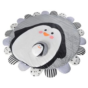 Коврик детский "Пингвин", 170х170 см, складной, цвет серый