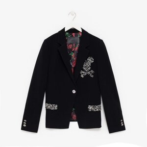 Пиджак для девочки, цвет черный, 134-140 см (38)